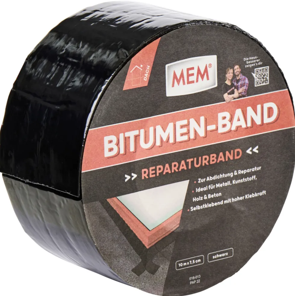 MEM Bitumen-Band schwarz 7,5cm x 10m