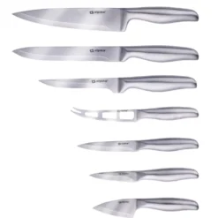 Messer-Set aus Edelstahl 7-teilig