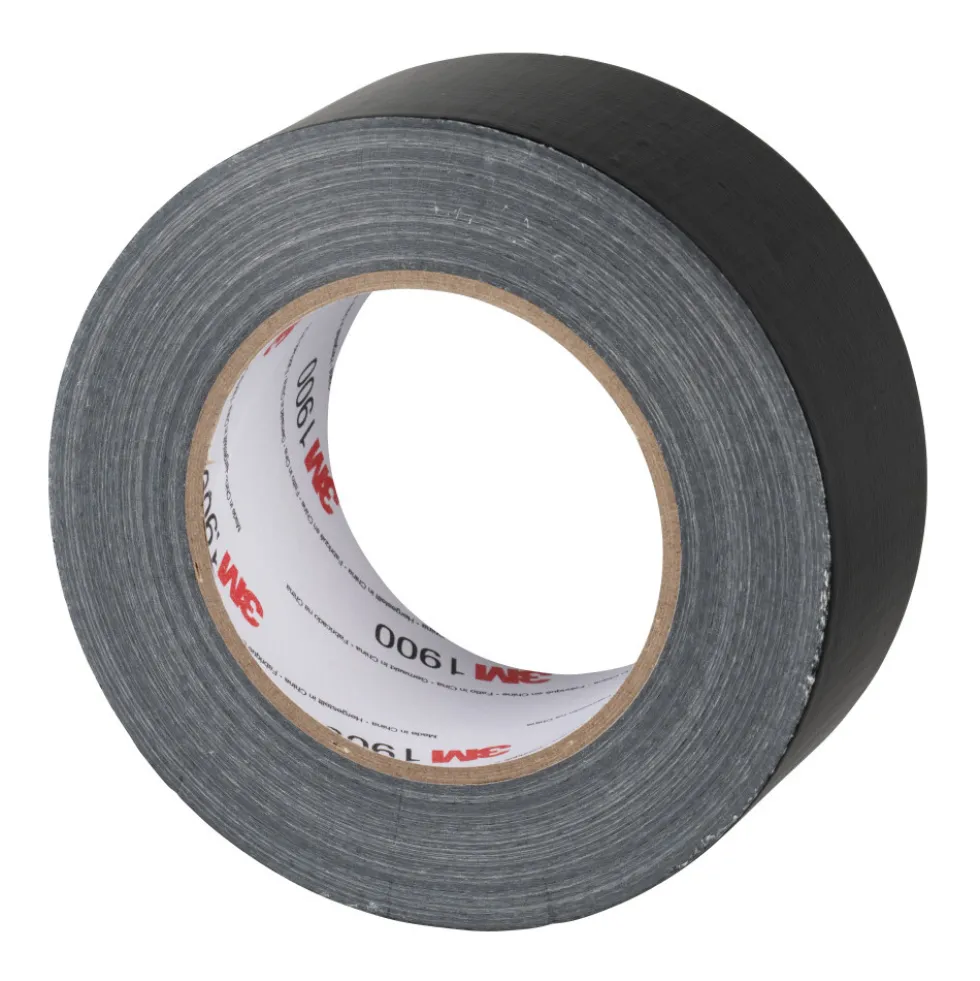 3M Gewebeklebeband Duct Tape 1900 in schwarz 50 m x 50 mm