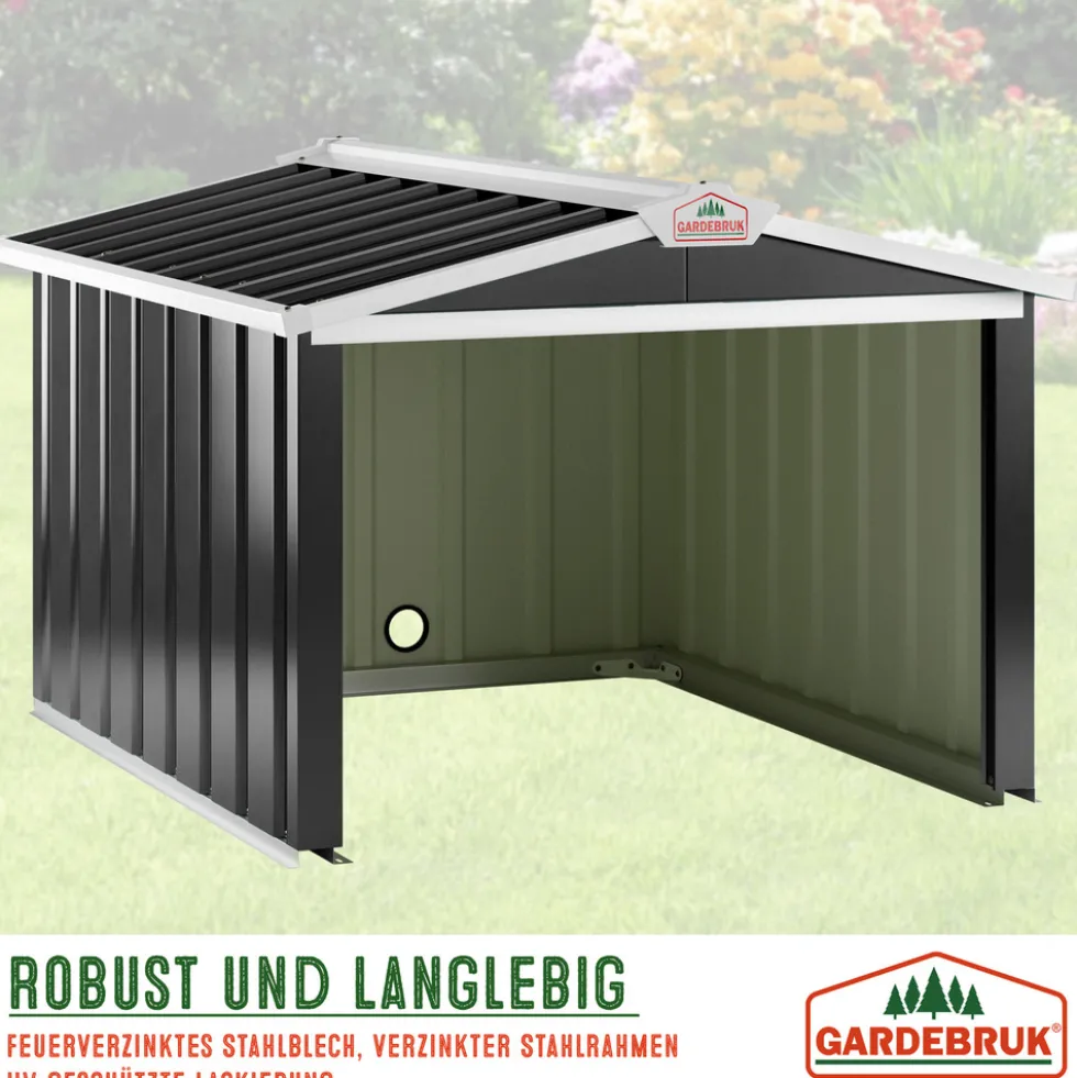 Mähroboter-Garage 86 x 100 x 63 cm anthrazit