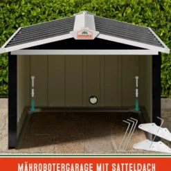 Mähroboter-Garage 86 x 100 x 63 cm anthrazit