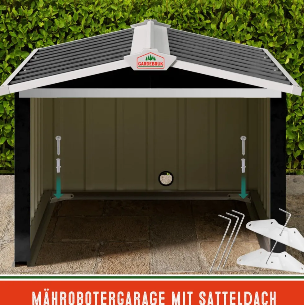 Mähroboter-Garage 86 x 100 x 63 cm anthrazit