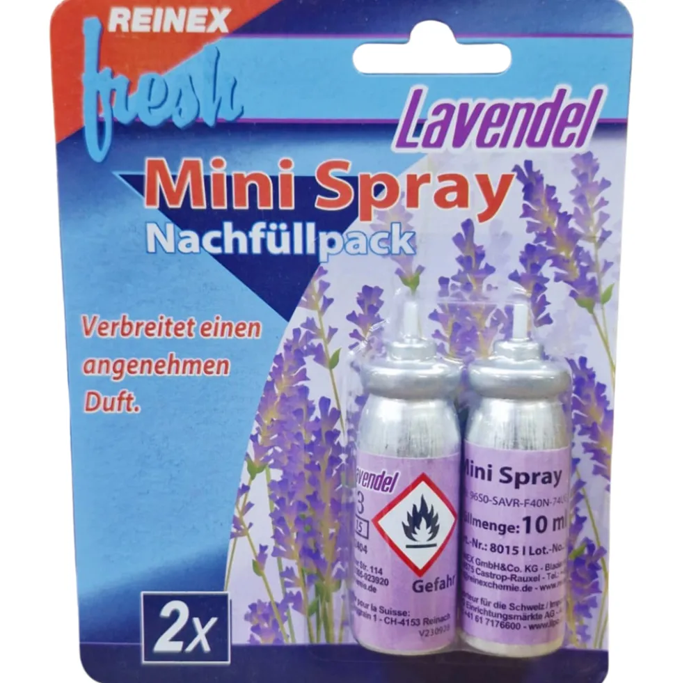 Mini Duft-Spray Nachfüllpack 2er Zitrone Lavendel Ocean Orange