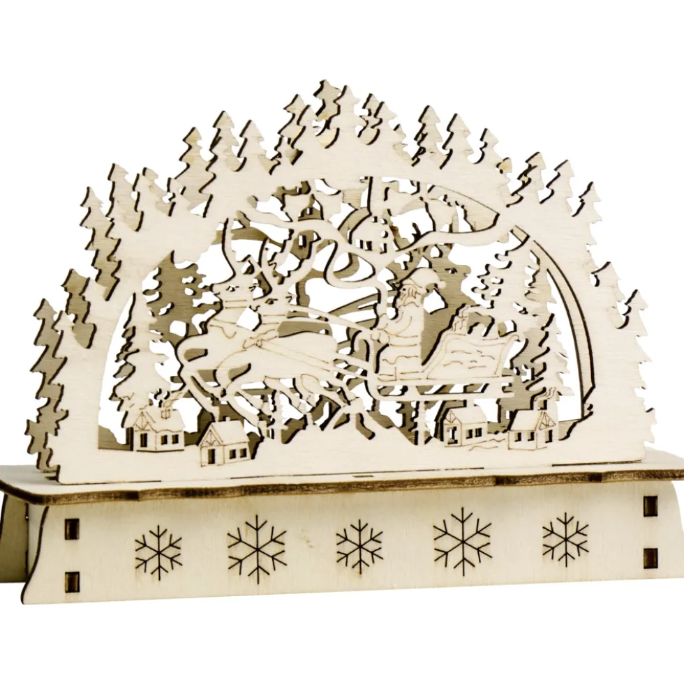 Mini-LED-Schwibbogen aus Holz, Designauswahl