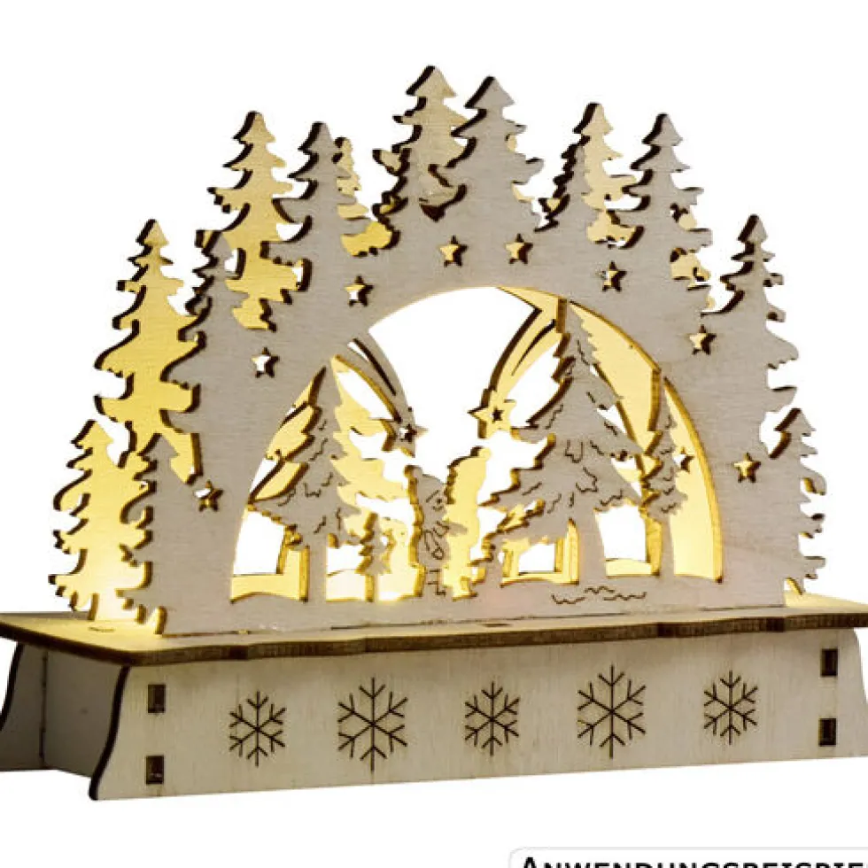Mini-LED-Schwibbogen aus Holz, Designauswahl