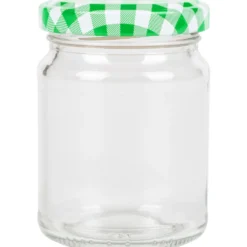 Mini-Rundgläser 4er-Set Deckel mit Karo-Muster 80ml