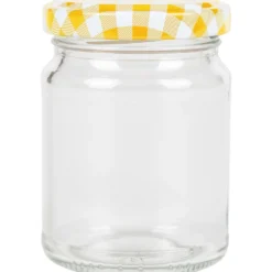 Mini-Rundgläser 4er-Set Deckel mit Karo-Muster 80ml