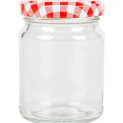 Mini-Rundgläser 4er-Set Deckel mit Karo-Muster 80ml