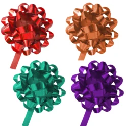 Mini-Schleifen ''Metallic'' 4er-Set selbstklebend