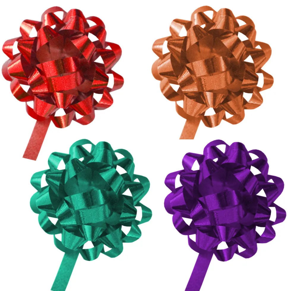 Mini-Schleifen ''Metallic'' 4er-Set selbstklebend