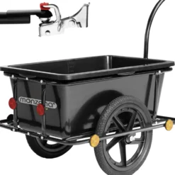 monzana® Fahrradanhänger 90 Liter inkl. Kupplung