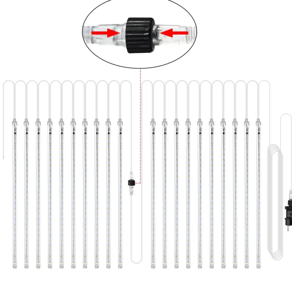 monzana® LED-Lichterkette Diamantenregen bunt