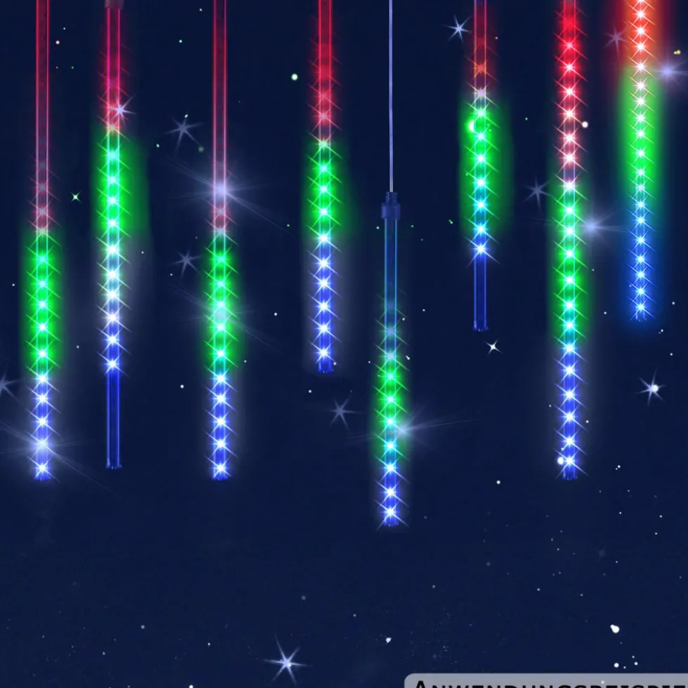 monzana® LED-Lichterkette Diamantenregen bunt