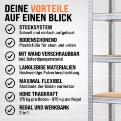 monzana® Schwerlastregal 875 kg, 2er-Set