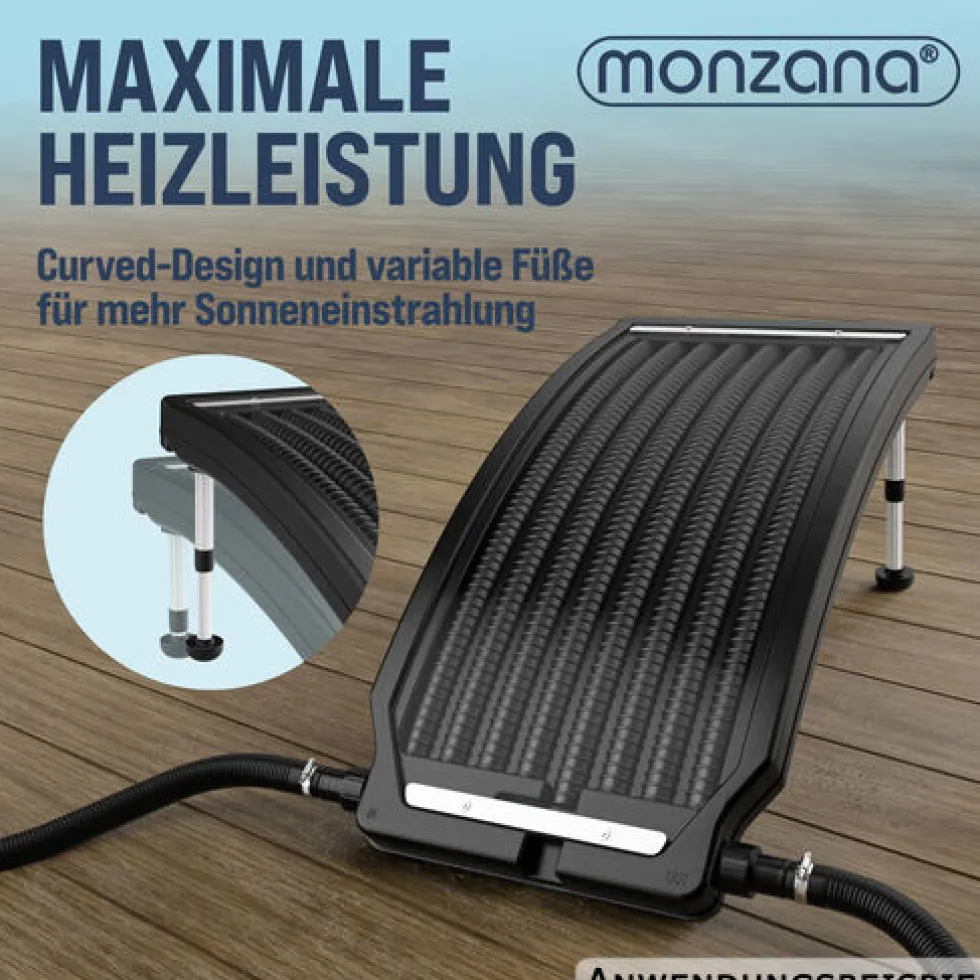 monzana® Solar-Poolheizung, anthrazit