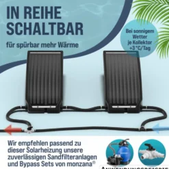 monzana® Solar-Poolheizung, anthrazit