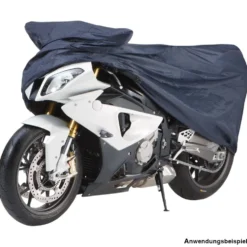 Motorradabdeckung Gr. M UV-beständig aus Polyethan in der Farbe blau