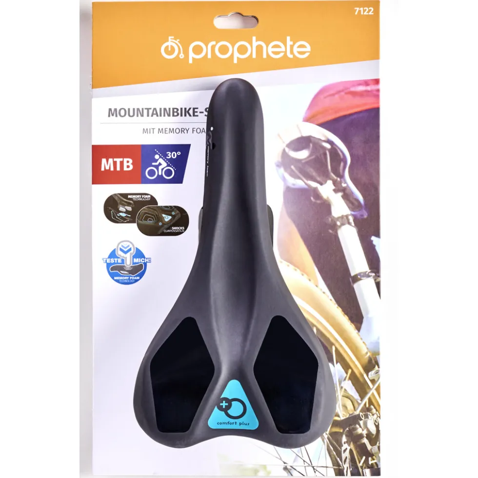 Mountainbike-Sattel mit "Memory Foam" schwarz