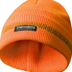 Mütze mit Reflektionsstreifen in Universalgröße in Orange