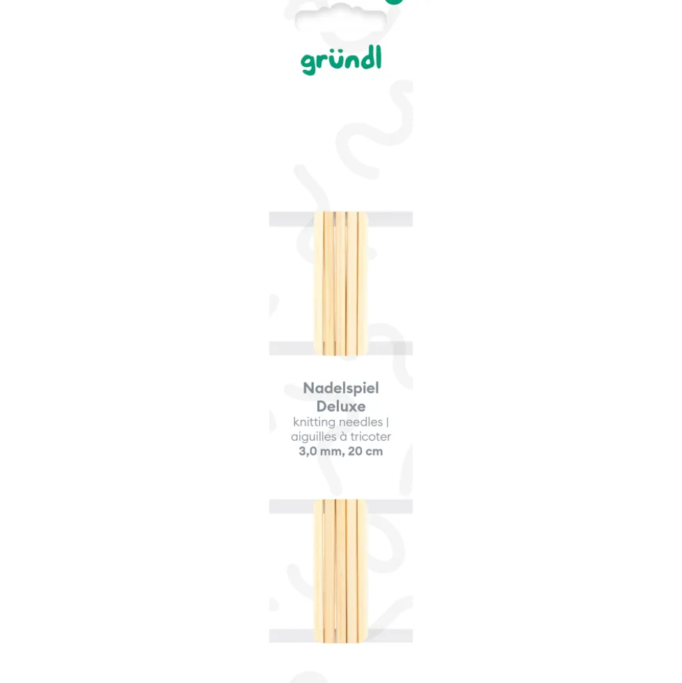 Nadelspiel Deluxe Bambus 3,00 mm 20 cm
