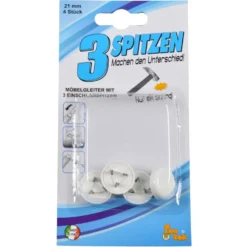 Nagel Filzgleiter-Set 4 Stück 21 mm in Weiß