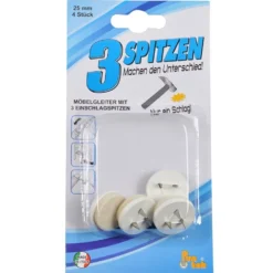 Nagel Filzgleiter-Set 4 Stück 25 mm in Weiß
