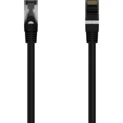 Netzwerkkabel CAT-8 40 Gbit/s geschirmt 3m, schwarz