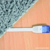 Netzwerkkabel 10 m CAT 6, UTP Flachkabel weiß mit 2 x RJ45 Steckern