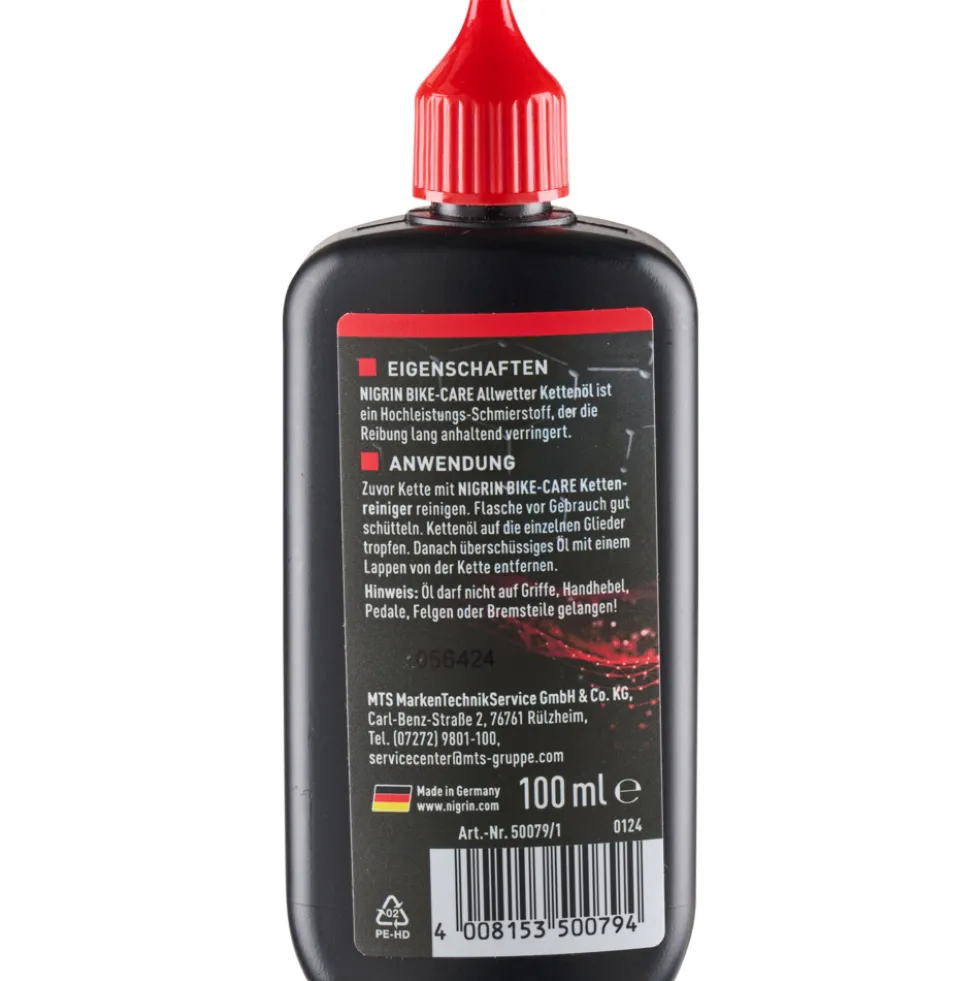 Nigrin Fahrrad Kettenöl Allwetter, 100 ml