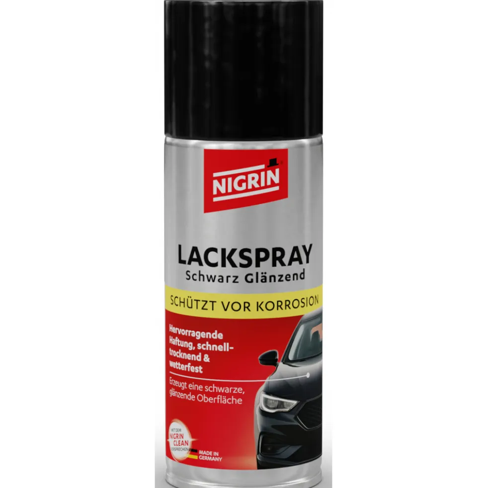Nigrin Lackspray schwarz, glänzend, 400 ml