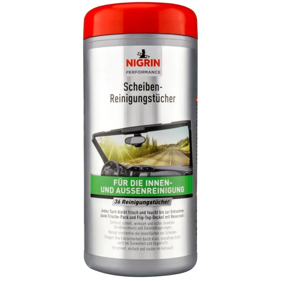 Nigrin Scheiben-Reinigungstücher, 36 Stück