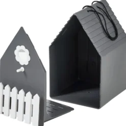 Nistkasten mit Gartenzaun 15 x 16 x 23,5 cm, anthrazit