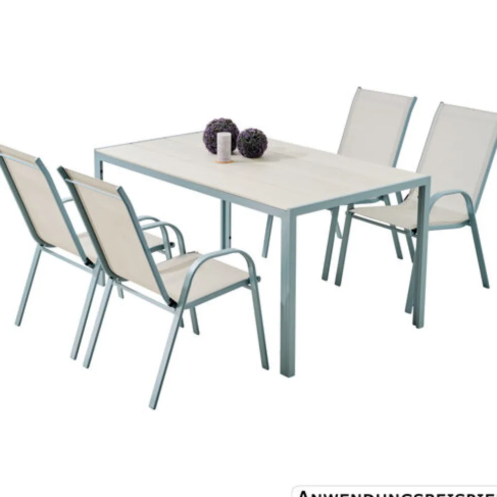 Nonwood Gartentisch 150 x 90 cm hellgrau