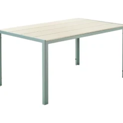 Nonwood Gartentisch 150 x 90 cm hellgrau