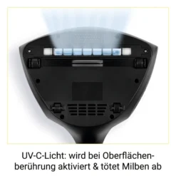 N8WERK Milben-Handstaubsauger mit UV-C-Licht, schwarz
