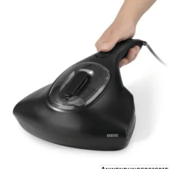 N8WERK Milben-Handstaubsauger mit UV-C-Licht, schwarz