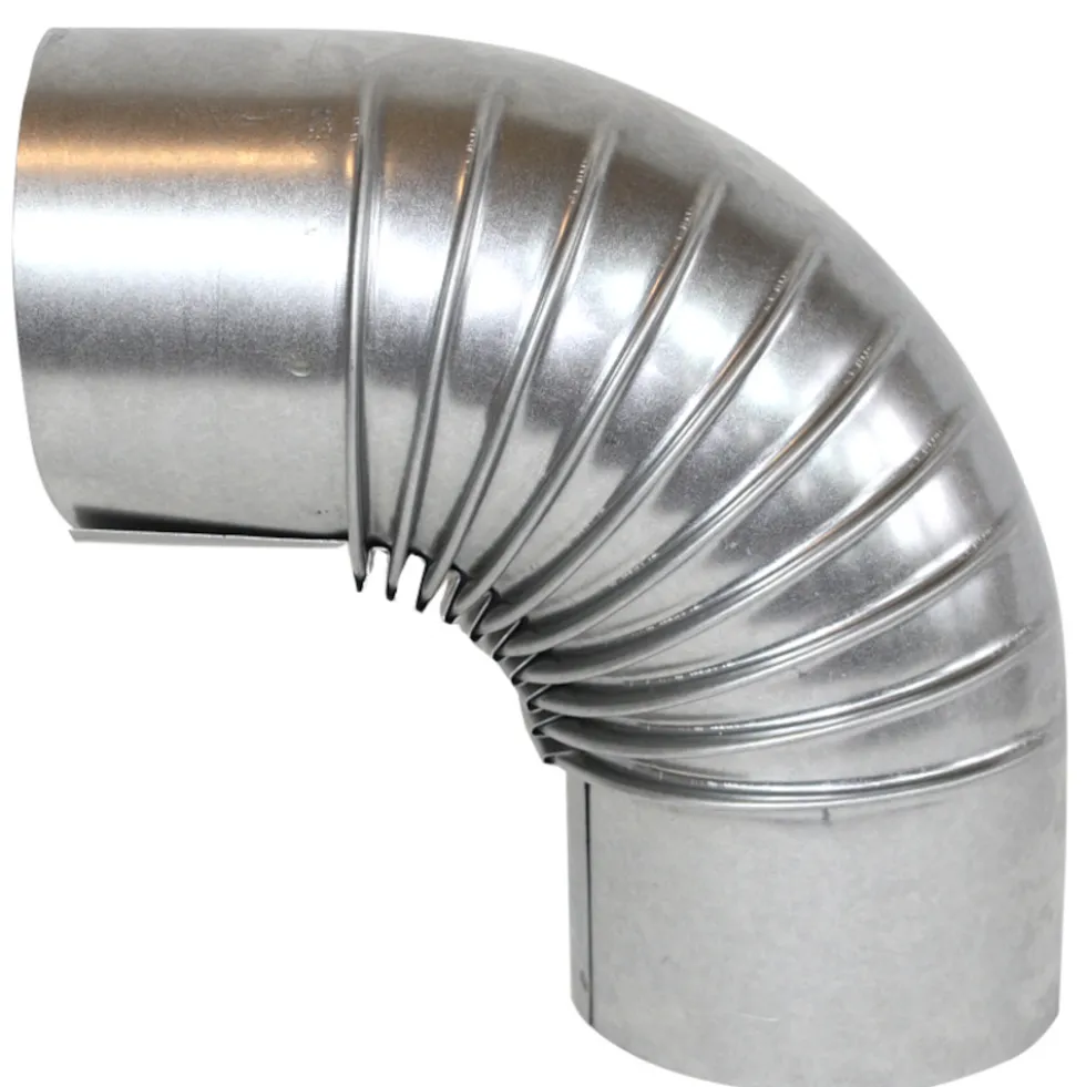 Ofenrohr Bogenknie 90° Ø120mm Stahlblech feueraluminiert