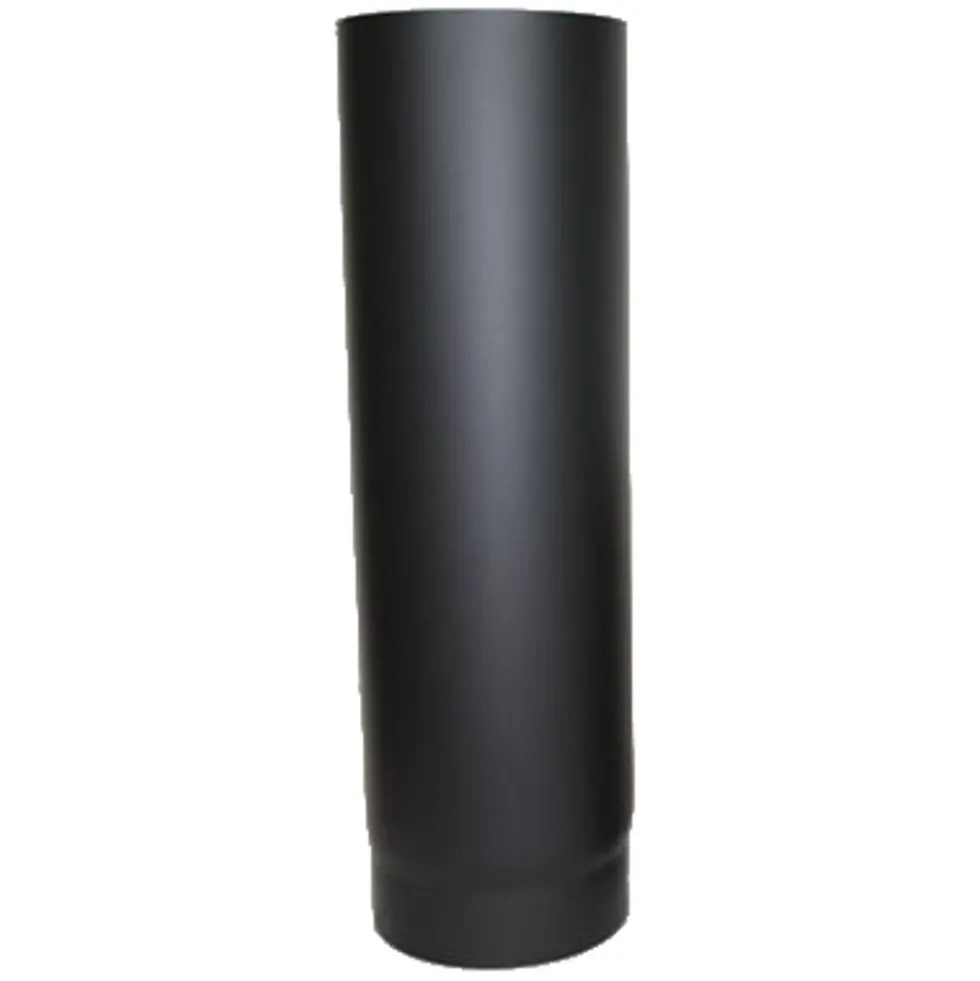 Ofenrohr gerade Ø 150x1000 mm Stahlblech schwarz