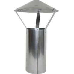 Ofenrohr Regendach 33 cm Ø120 mm Stahlblech feueraluminiert