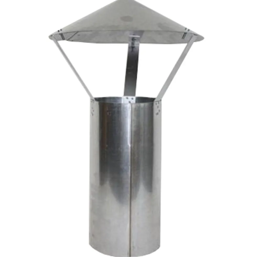 Ofenrohr Regendach 33 cm Ø120 mm Stahlblech feueraluminiert
