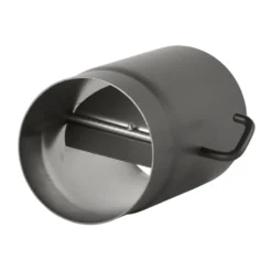 Ofenrohr Ø 150 x 250 mm mit Drosseklappe gussgrau