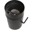 Ofenrohr Ø 150 x 250 mm mit Drosselklappe Stahlblech schwarz