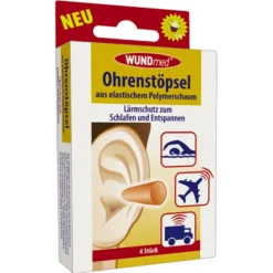 Ohrenstöpsel 4 Stück aus elastischem Polymerschaum
