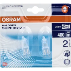 Osram Halogen-Stiftsockellampe G9, 2 Stück 33 W, dimmbar