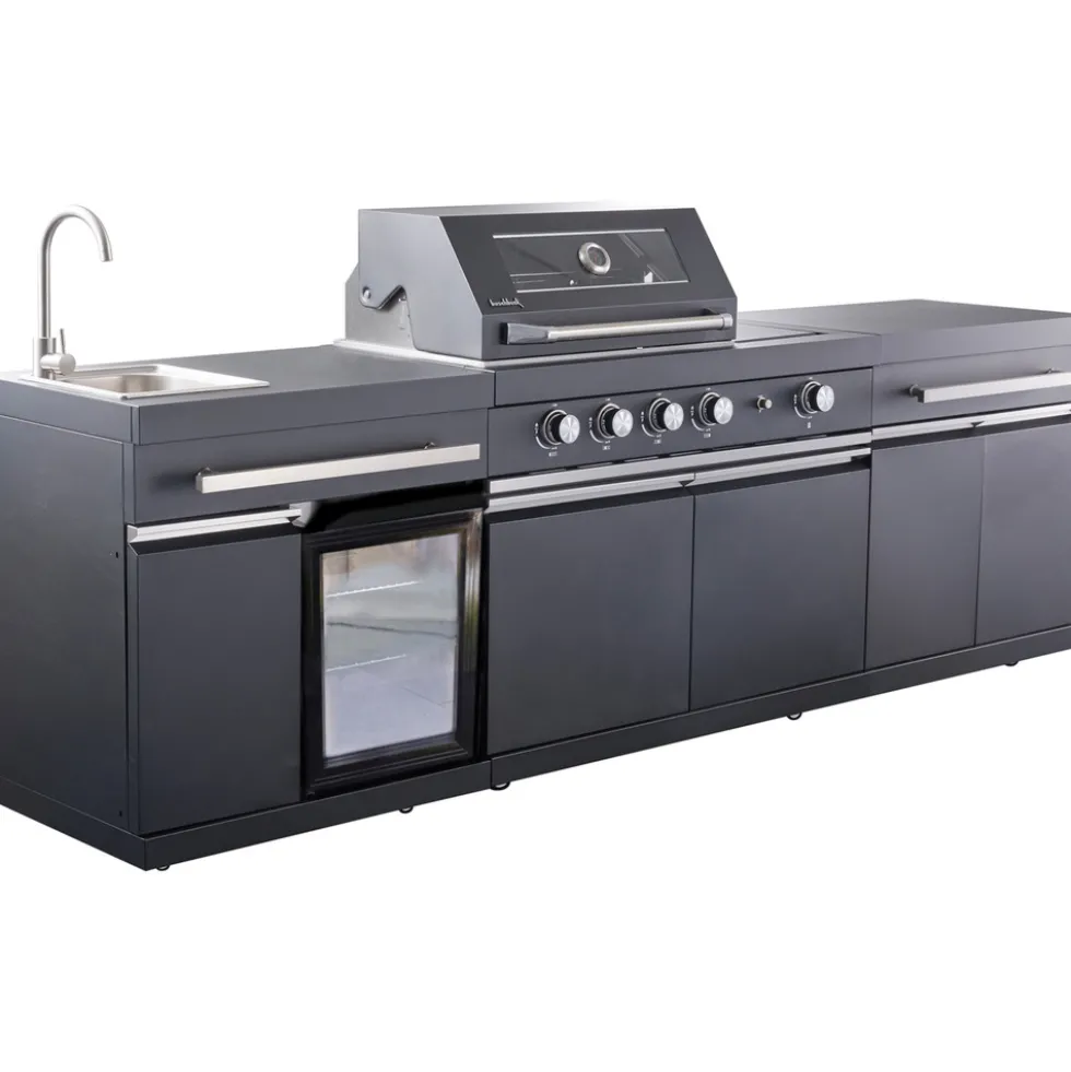 Outdoorküche "King Range", schwarz
