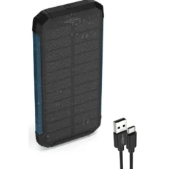 Outdoor-Powerbank mit 10000 mAh und Solarpanel