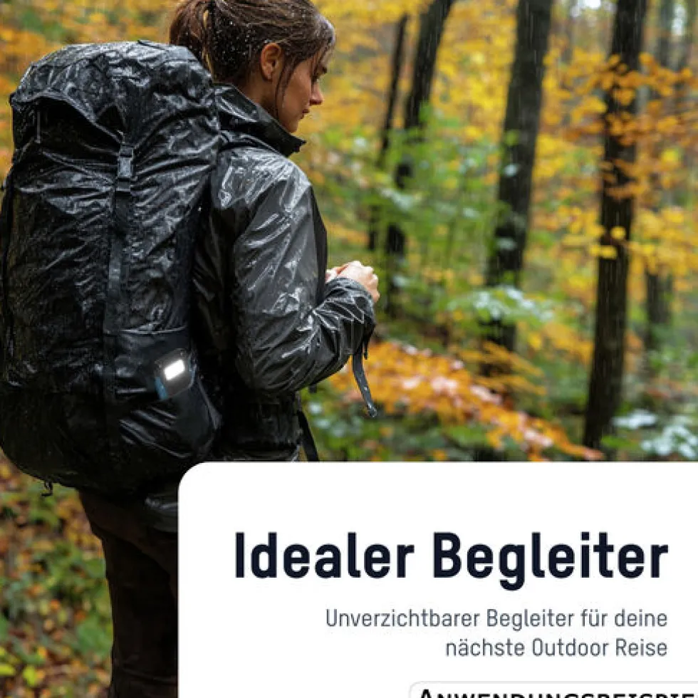 Outdoor-Powerbank mit 10000 mAh und Solarpanel