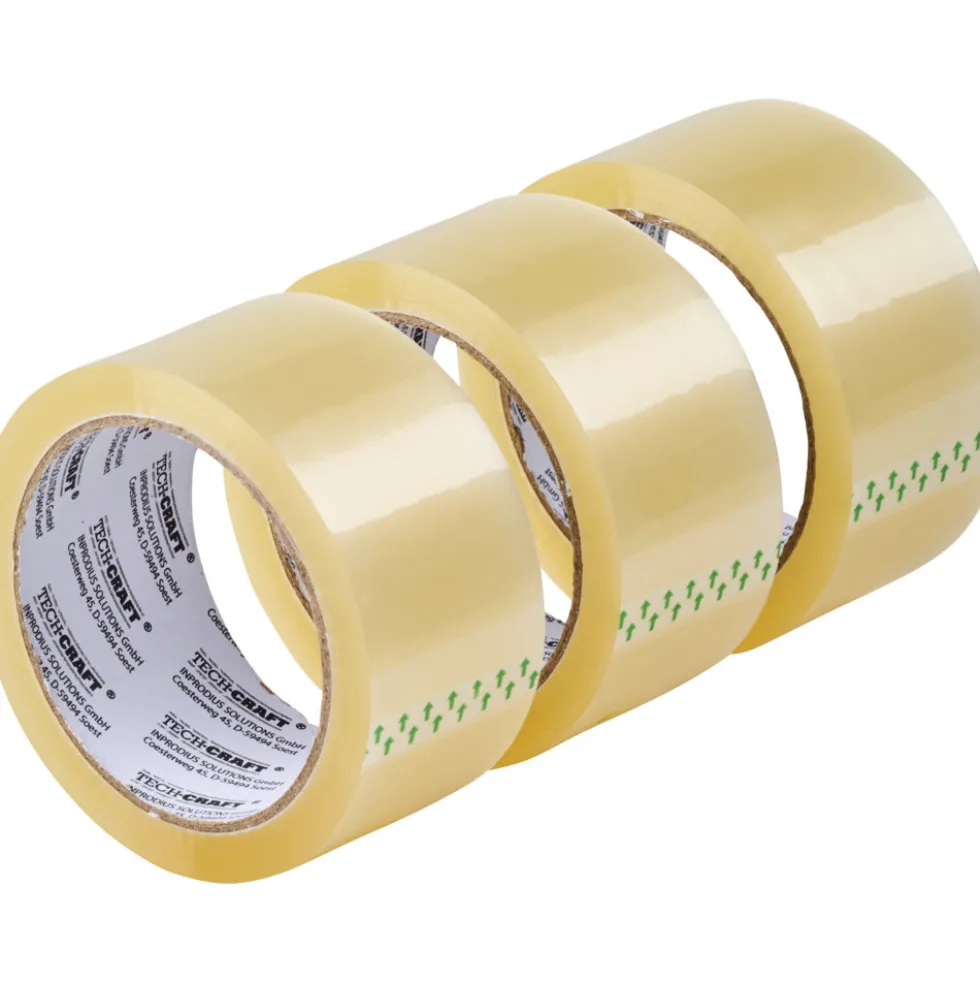 Packband 3 Stück im Set zu je 48 mm x 66 m, transparent