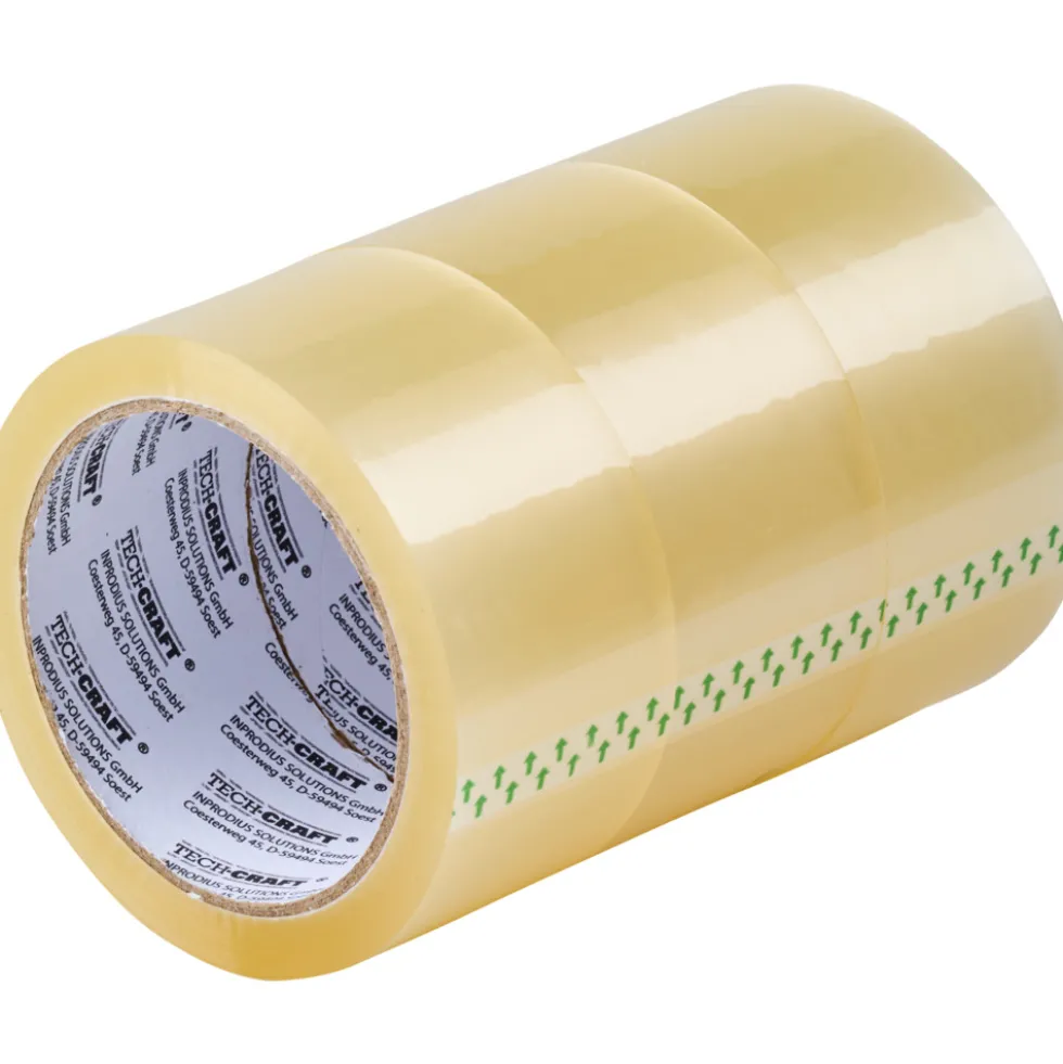 Packband 3 Stück im Set zu je 48 mm x 66 m, transparent