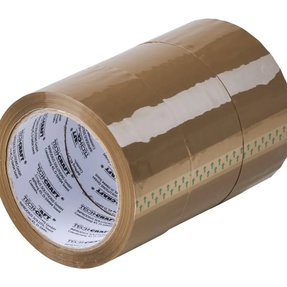 Packband 3 Stück im Set zu je 48 mm x 66 m, braun